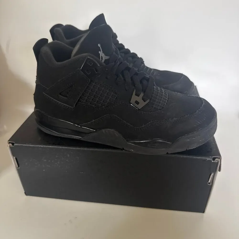 Air Jordan 4 Retro Black Cat 2.5 Y Boys Nike